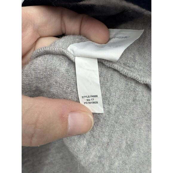 J. Crew Tipped Wool Sweater Blazer Jacket Women Medium Silver Minimalist Modern - Picture 6 of 9